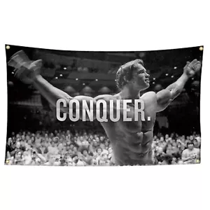Arnold Schwarzenegger Conquer Motivational Inspirational Office Gym Wall Deco... - Picture 1 of 8