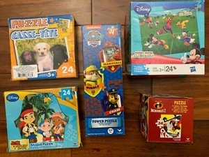 Cardinal 24 piece jigsaw puzzle-Set of 5-Incredibles, Paw Patrol, Mickey, Jake - Picture 1 of 6