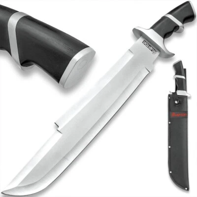 K EXCLUSIVE Raptor Machete with Sheath | Stainless Steel | Pakkawood Handle | 20.5" Overall