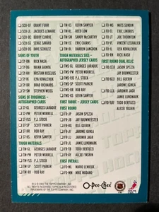 Unmarked 2003-04 O-Pee-Chee Insert Card Checklist Hockey #NNO - Picture 1 of 2