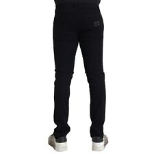 DOLCE & GABBANA Jeans Black Cotton Stretch Slim Skinny Denim IT54/ W38/XL 600usd