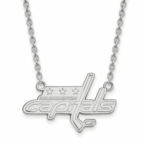 SS NHL Washington Capitals Large Pendant w/Necklace Cover