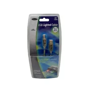 Belkin F3U144-06-BLU Transluscent and Blue Light Blue USB Lighted Cable - Picture 1 of 2