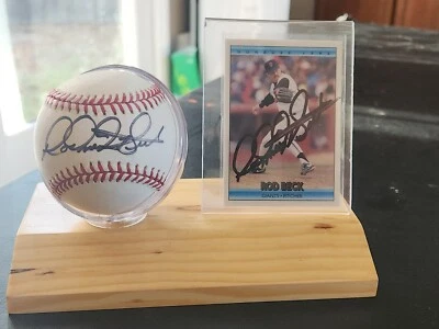 ROD BECK AUTÓGRAFO FIRMADO SOLO BÉISBOL Y TARJETA CON EXHIBICIÓN - JSA Foto 1 de 2