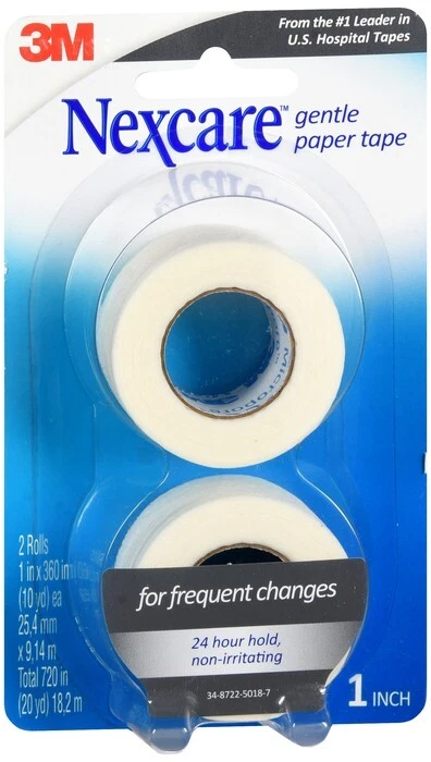 Cinta de papel suave Nexcare 1 pulgada x 10 yardas 20 yardas Foto 1 de 1