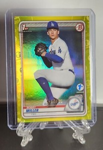 2020 Bowman Draft 1st Edition BOBBY MILLER Yellow Foil /75
