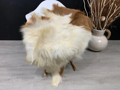 Natural Goat Rug Pelt Hide, Real Goat Skin Rug, Genuine Leather Goat Hide Decor - Image 1 of 4