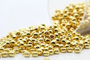 Miyuki Round Rocailles 11/0 Duracoat Galvanize 24KT Gold Seed Bead RR-191 - Picture 1 of 2