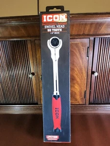 ICON 1/2 in. Drive Professional 90 Tooth Swivel Head Comfort Grip Ratchet 64703 - Picture 1 of 8