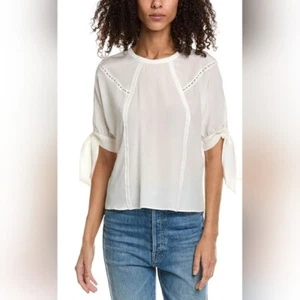 The Kooples Quiet Luxury Silk Blouse Small NWT $275 - Picture 1 of 10