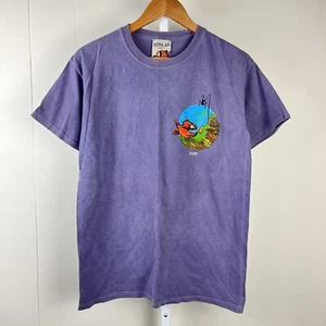 Camisas Pirana Joe Camiseta Talla Pequeña Púrpura 100% Algodón Aruba Tequila Pez - Imagen 1 de 6