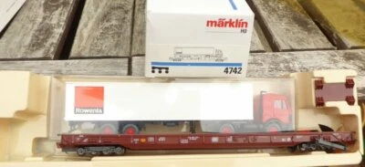 Märklin 4742 H0 Rolling Road Train Low-Floor Car ROLA Wiking MB Truck ROWENTA - Image 1 of 2