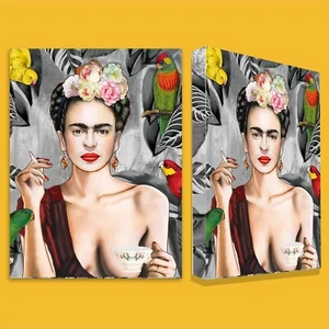 Frida Kahlo Portrait Art Canvas, Wall Art Decoration Canvas print ready to Hang - Picture 1 of 6