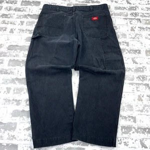 Dickies Pants Men 38x26 Black Carpenter Work Wear Duck Canvas Baggy Y2K Skate - Picture 1 of 14