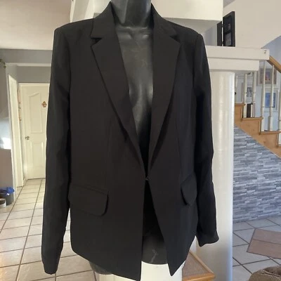 Blazer preto Just Fab feminino carreira tamanho M - Imagem 1 de 4