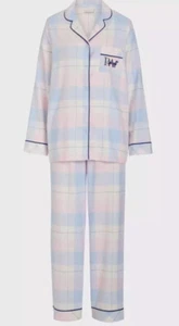 NWT PETER ALEXANDER LADIES BLUE PINK FLANNEL PYJAMA SET SIZE 2+ / AU 20 - 22 - Picture 1 of 8