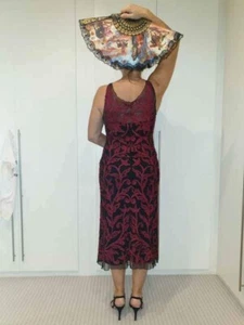 Black with red embroidered net top layer - Phase 8 dress - Picture 1 of 2