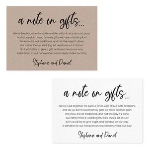 Personalised Wedding Honeymoon Gift Money Poem Cards - A7 Honeymoon Wish Inserts - Picture 1 of 14