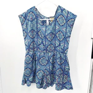 Stevie & Lindsay Womens Blue Patterned Built-In shorts Romper Plus Size 3X New - Picture 1 of 8