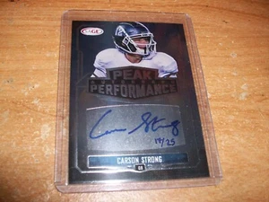 2022 Sage High Series Silver Peak Football Carson Strong Rookie Auto Card 17/25 - Bild 1 von 2