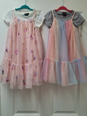 Zunie Tulle Princess 2 dresses Lot Unicorns Sparkle 5 - Image 1 of 4