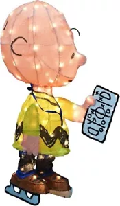 32" Charlie Brown Hockey Coach 3D Charlie Brown Christmas Decoration - Picture 1 of 4