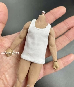 1/12 scale WHITE Tank Top For 6" Male Figure Body Doll TBLeague PHICEN TM02A - Picture 1 of 2