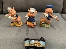 WDCC Disney Three Little Pigs  w/Opening Title, Boxes & COA's