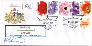 Australia 2017 30 aniversario del Festival Floriade GR cubierta firmada, en muy buena condición - Imagen 1 de 1