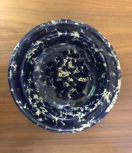 Vintage Bennington Potters Soup Bowl Blue Agate Sponge 8.5 Inch #1961 dg - Picture 1 of 7