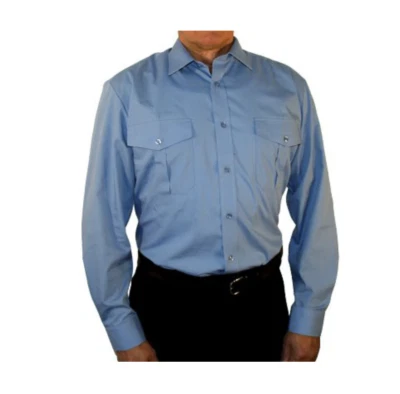  Feuerwehr Diensthemd Lang- Kurzarm, 1/1 Arm, hellblau, Uniformhemd, Pilotenhemd - Bild 1 von 4