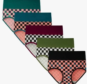 INNERSY Women's High Waisted Underwear Size: Medium 5 Pack Checkered Size M - Picture 1 of 5