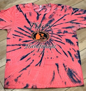 Tito's Vodka T-Shirt Tie Dye Pink Blue Women's Yazbek Size M Medium - Picture 1 of 6