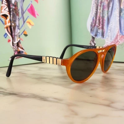 GIANNI VERSACE sunglasses 535 Col 682 orange from 1996 Made in Italy - Image 1 of 4