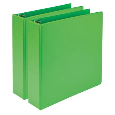 Pacote de organização sustentável verde limão 2 polegadas 3 anéis aglutinante à base de plantas - Imagem 1 de 4