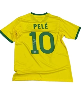 Pele Hand Signed Jersey Autographed Size M Brazil BECKETT COA - Picture 1 of 6