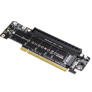 PCIE 4.0 x16 to x8+x4+x4 Splitter Adapter Card Motherboard Expansion Riser Card - Afbeelding 1 van 9