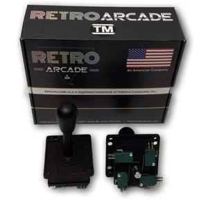 Joystick Arcade One Competition Style negro, juego de 4 u 8 formas por RetroArcade.us - Imagen 1 de 2