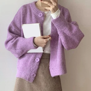 Solid Color Long Sleeve Round Neck Top for Women Casual for Spring to Winter - Picture 1 of 47