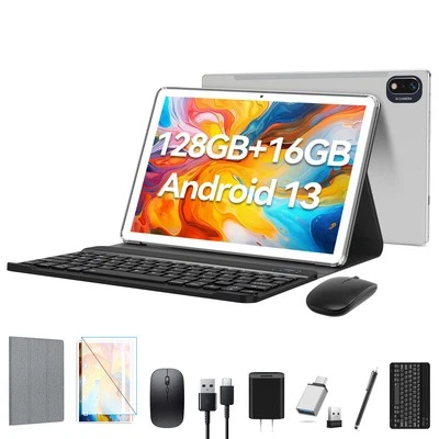 Android 13 Tablet 2025 Latest 10 inch Octa-Core Tableta, 128GB ROM+16GB RAM (... - Image 1 of 4