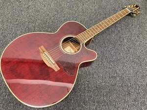 Chitarra elettrica acustica Takamine DMP551C WR rosso vino con custodia rigida - Foto 1 di 10