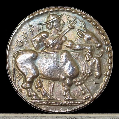 500-465 BC Ancient Greek Coin Orrescii Herdsman Coin - Octodrachm 25mm - Image 1 of 2