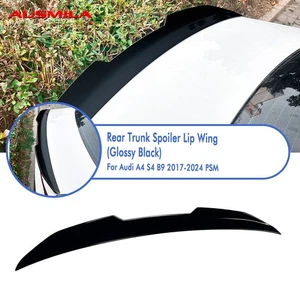 Car Rear Trunk Spoiler Splitter Wing Kit For Audi A4 S4 B9 2017-2024 2018 Black - Picture 1 of 11