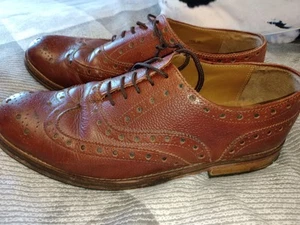 Zapatos Chapman Moore Brouge para Hombres Talla 10 Cuero Marrón Con Cordones Forrados de Cuero - Imagen 1 de 10