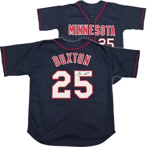 SALE! Minnesota Twins Byron Buxton Signed Blue Jersey Beckett Witness - Picture 1 of 7