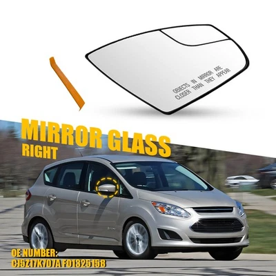 Espelho de vidro retrovisor lateral passageiro destro não aquecido para 2013-18 Ford C-Max Hybrid fabricante de equipamento original - Imagem 1 de 4