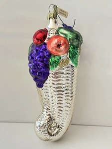 Großes 6" Füllhorn Glas Weihnachtsschmuck Mehrfarbig Made in Germany - Bild 1 von 9