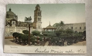 Veracruz, MEXICO - Plaza de Armas - Zocalo - Vintage Postcard - Picture 1 of 2