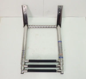 Windline Marine 3 three step stainless steel telescoping boat swim ladder - Picture 1 of 5