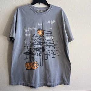 Hashira Studios Chainsaw Pumpkin Graveyard Tee XL Halloween Comfort Colors - Picture 1 of 9